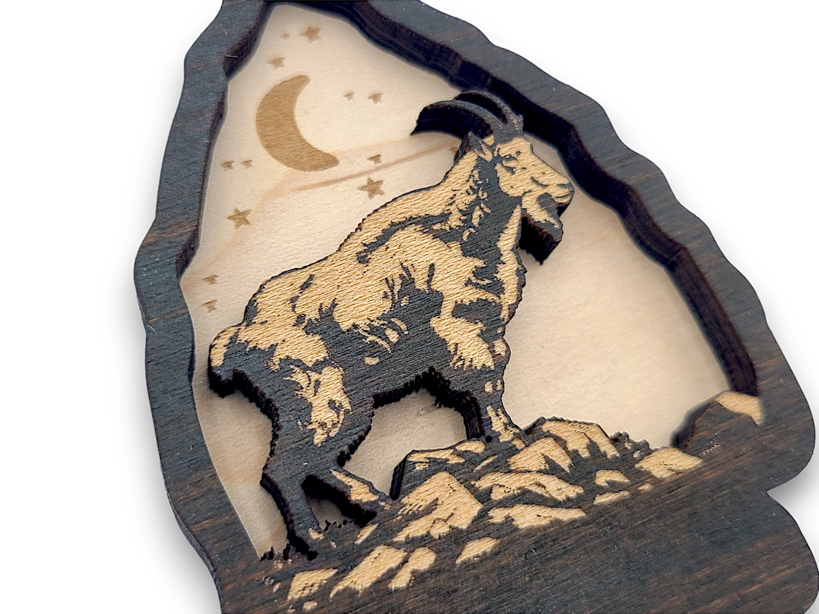 2 Layer Mountain Goat Arrowhead Keychain and Magnet Craft Gift Souvenir SVG, png, dxf File Instant Download Bundle Commercial License