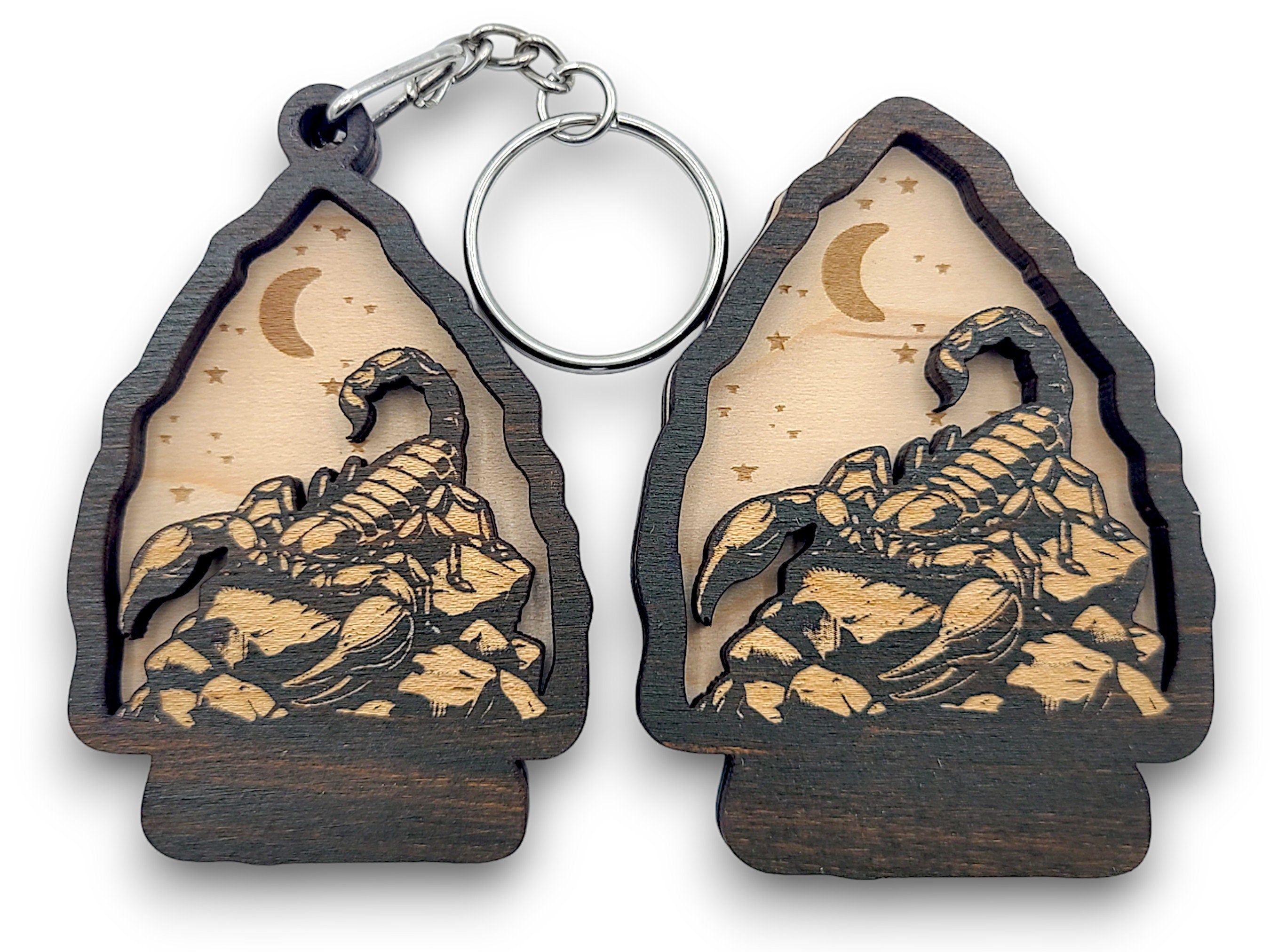 2 Layer Scorpion Arrowhead Keychain and Magnet Craft Gift Souvenir SVG, png, dxf File Instant Download Bundle Commercial License