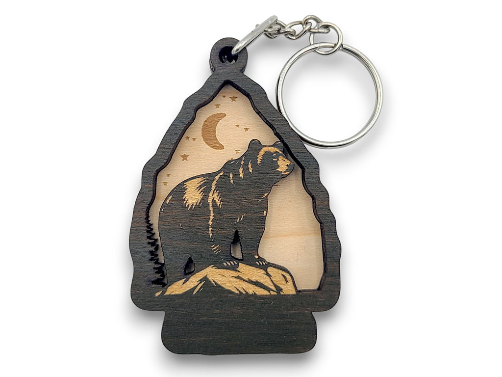Bigfoot Arrowhead Keychain SVG | Sasquatch Laser Cut Keychain File | Wooden Keychain SVG | Glowforge & LightBurn Template