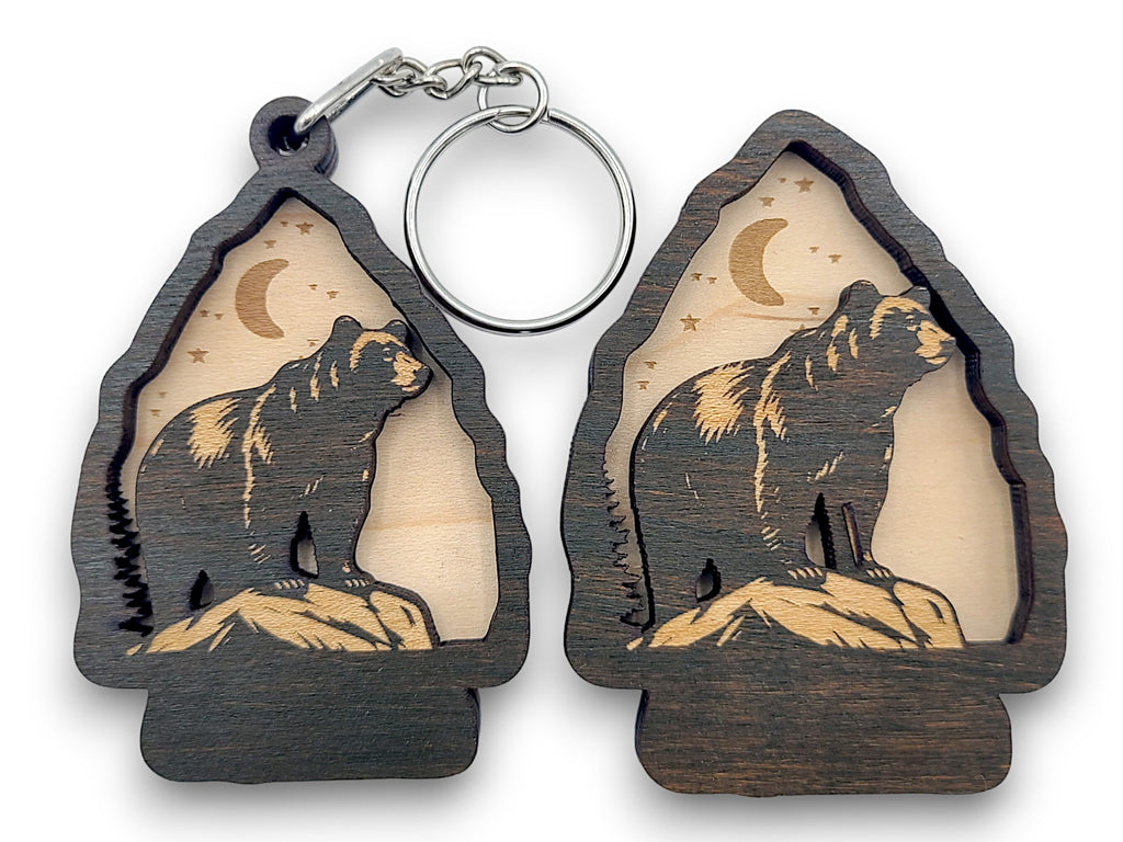 Bigfoot Arrowhead Keychain SVG | Sasquatch Laser Cut Keychain File | Wooden Keychain SVG | Glowforge & LightBurn Template