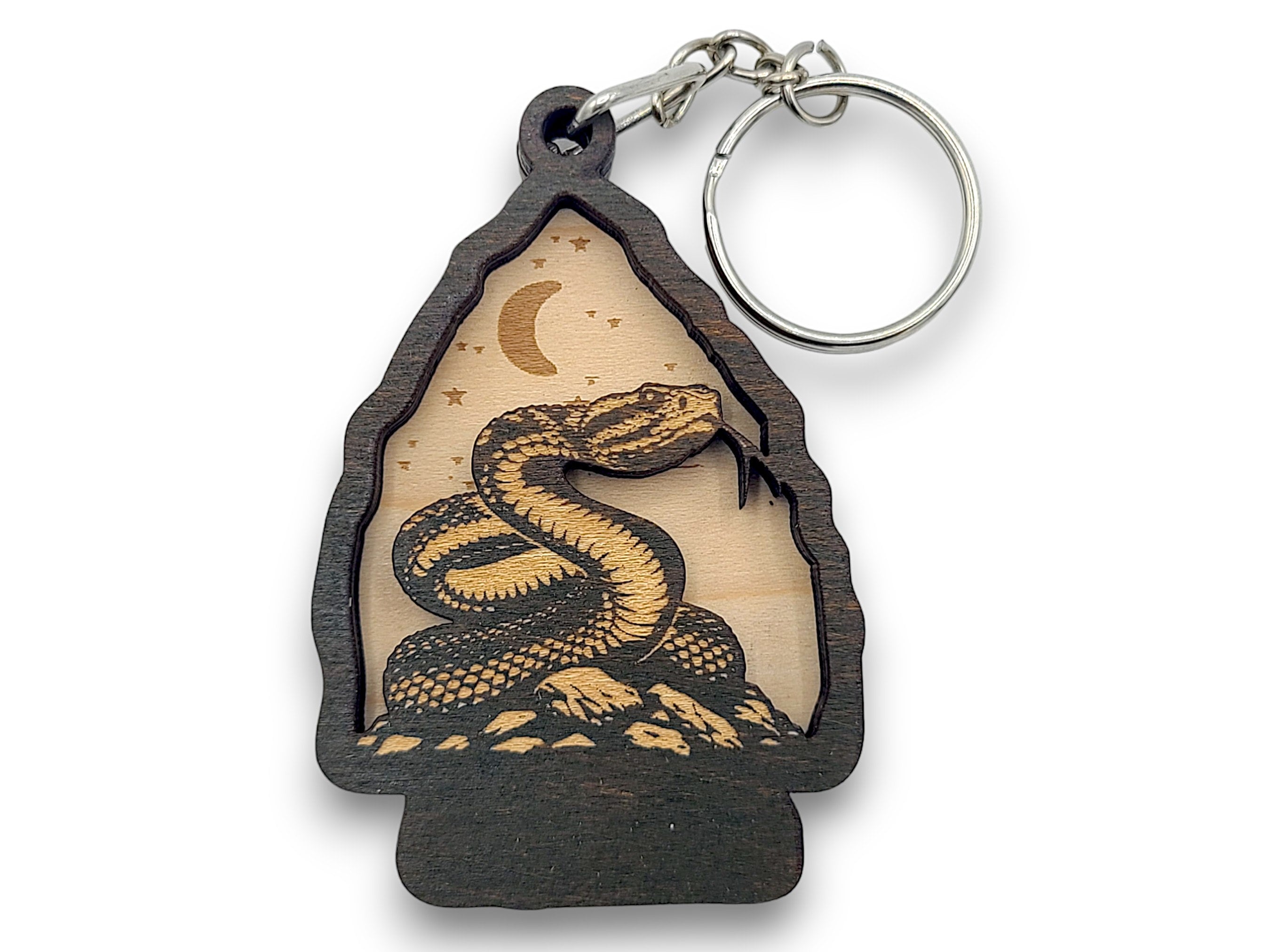 2 Layer Rattle Snake Arrowhead Keychain and Magnet Craft Gift Souvenir SVG, png, dxf File Instant Download Bundle Commercial License