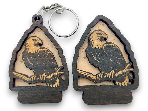 2 Layer Eagle Arrowhead Keychain and Magnet Craft Gift Souvenir SVG, png, dxf File Instant Download Bundle Commercial License