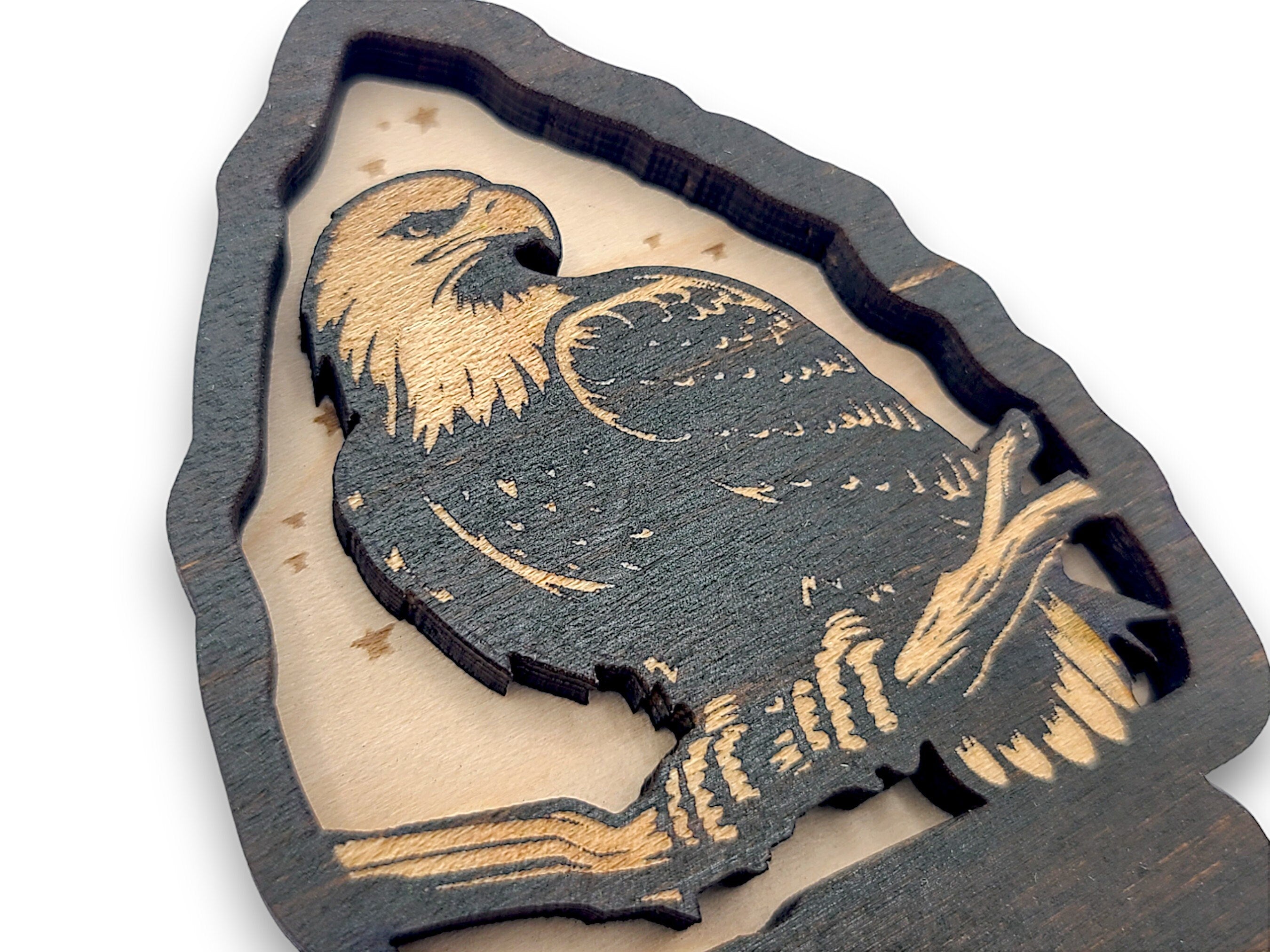 2 Layer Eagle Arrowhead Keychain and Magnet Craft Gift Souvenir SVG, png, dxf File Instant Download Bundle Commercial License