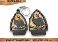 2 Layer Eagle Arrowhead Keychain and Magnet Craft Gift Souvenir SVG, png, dxf File Instant Download Bundle Commercial License