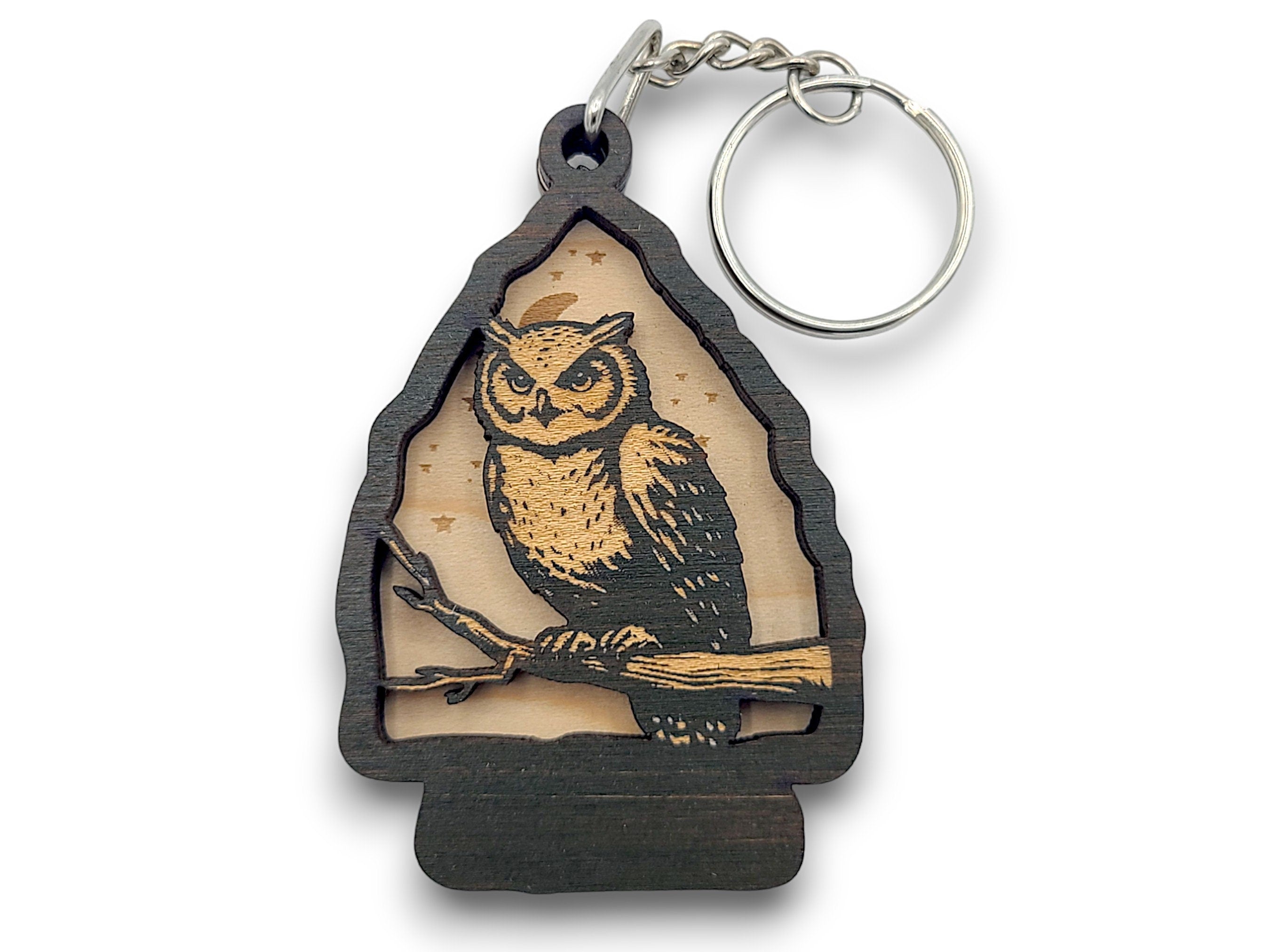 2 Layer Owl Arrowhead Keychain and Magnet Craft Gift Souvenir SVG, png, dxf File Instant Download Bundle Commercial License
