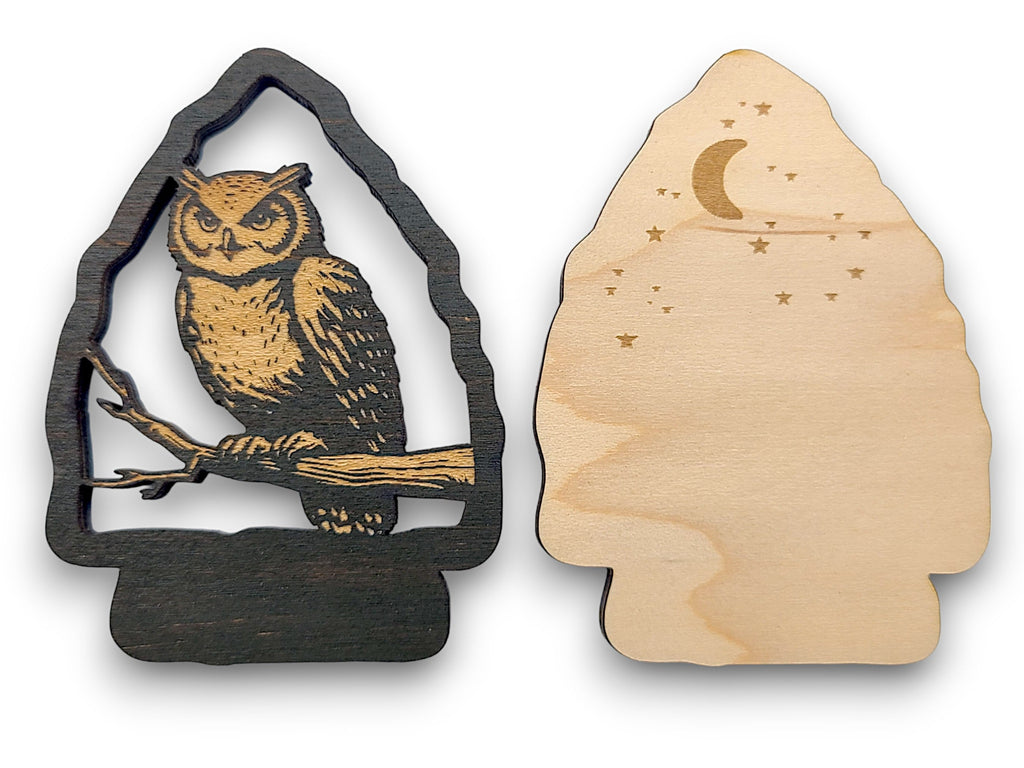 2 Layer Owl Arrowhead Keychain and Magnet Craft Gift Souvenir SVG, png, dxf File Instant Download Bundle Commercial License