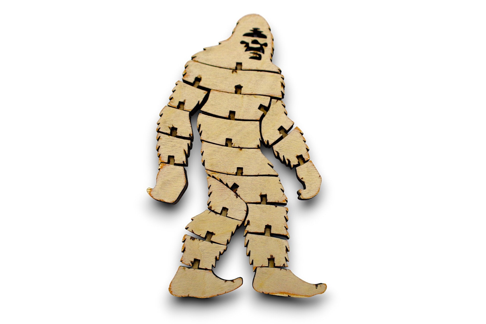 Articulating Bigfoot Toy SVG | Flexible Sasquatch Laser Cut File | Wooden Flexi Toy Template | Glowforge & LightBurn