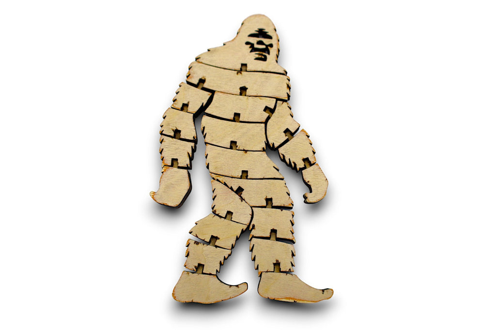 Flexible Articulating Bigfoot Toy File | Laser Cut DIY Kit | Movable Wooden Figure | Perfect Craft Gift for Kids and Adults | File Only