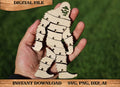 Articulating Bigfoot Toy SVG | Flexible Sasquatch Laser Cut File | Wooden Flexi Toy Template | Glowforge & LightBurn