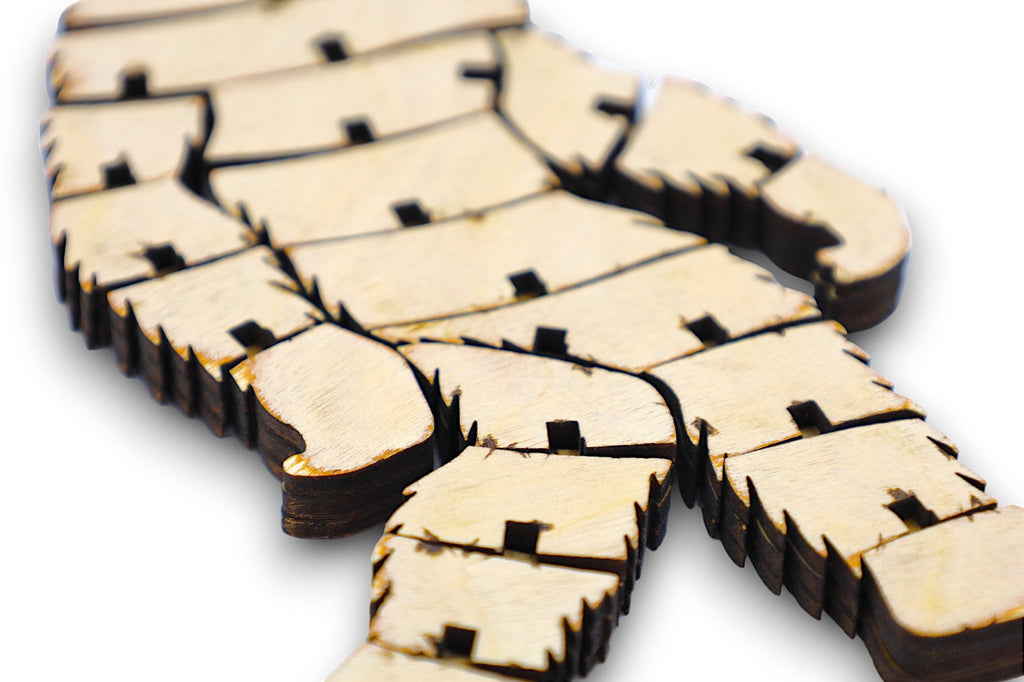 Articulating Bigfoot Toy SVG | Flexible Sasquatch Laser Cut File | Wooden Flexi Toy Template | Glowforge & LightBurn