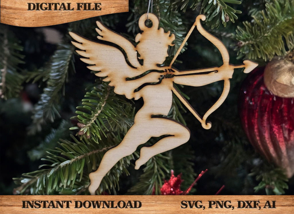 Cupid Ornament Valentine’s day DIY craft SVG, DXF Laser Cut File Instant Download
