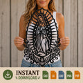 Our Lady of Guadalupe SVG | Virgin Mary Laser Cut File | Catholic Wall Art SVG for CNC Plasma, Cricut & Glowforge