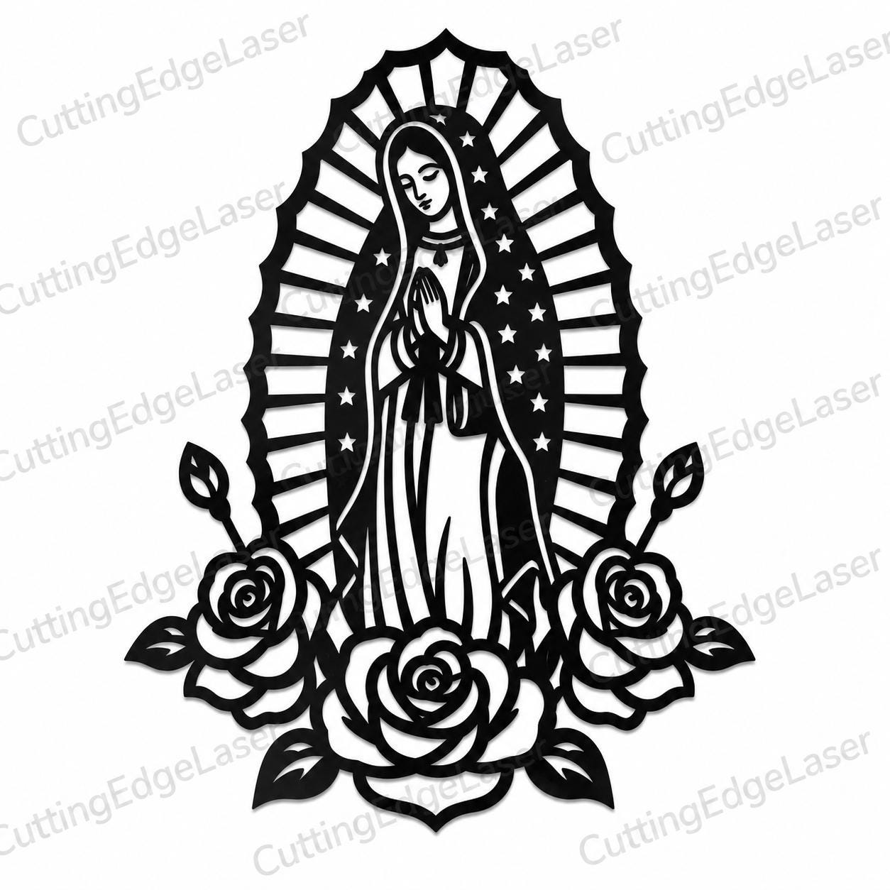 Our Lady of Guadalupe SVG | Virgin Mary Laser Cut File | Catholic SVG for CNC Plasma, Cricut & Glowforge