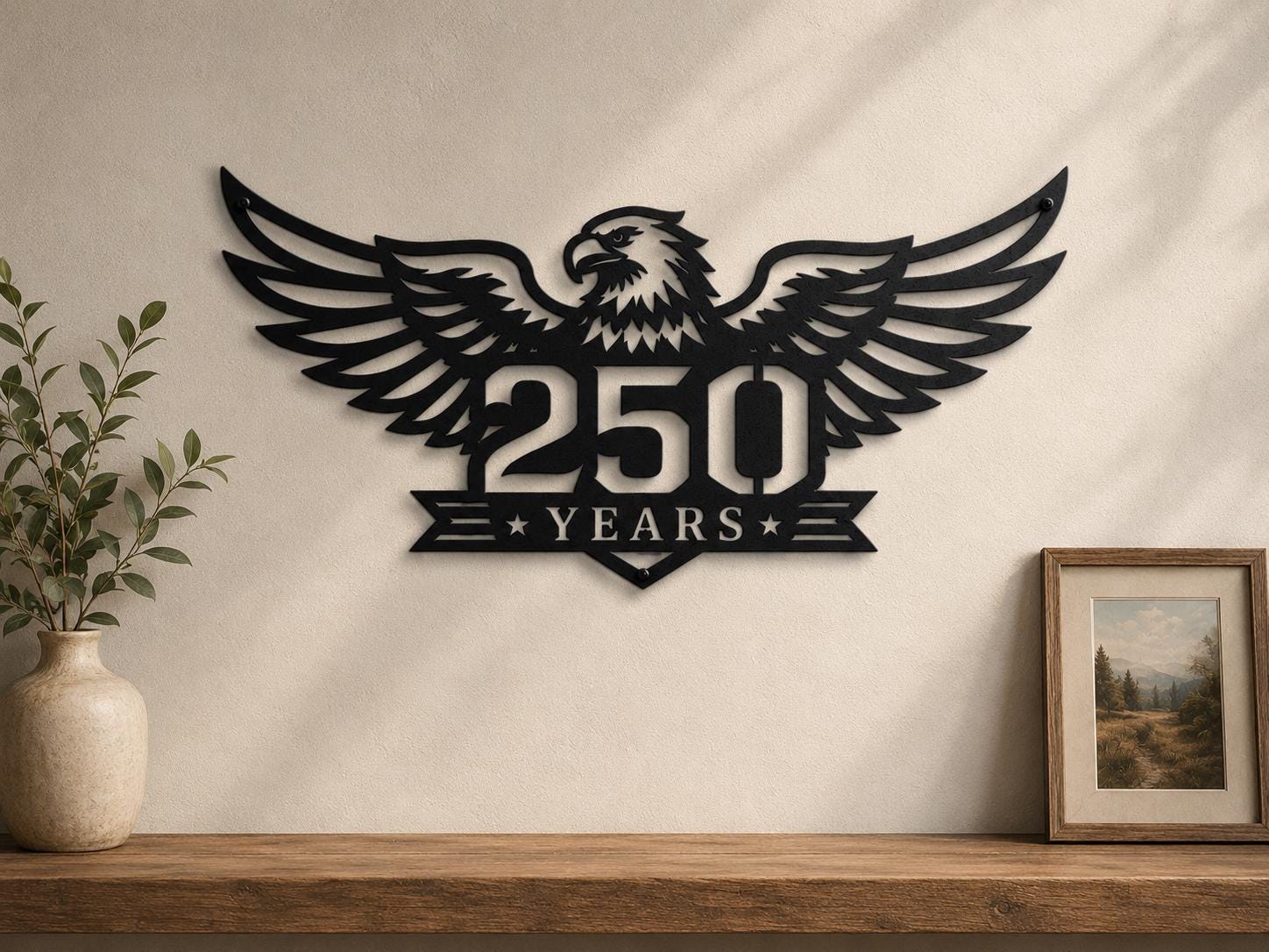 250 Years SVG | American Eagle 250th Anniversary Laser Cut File | Patriotic SVG for CNC Plasma, Cricut & Glowforge