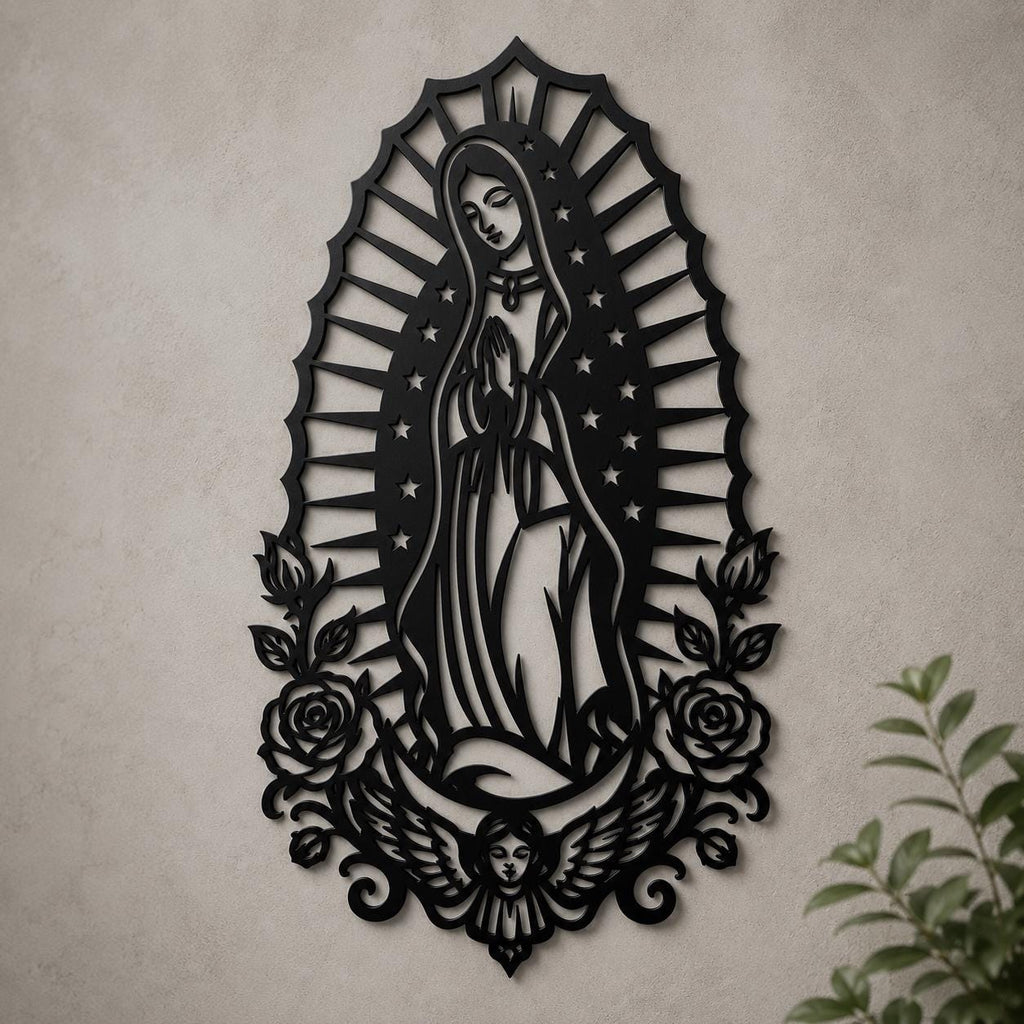 Our Lady of Guadalupe SVG | Virgin Mary Laser Cut File | Catholic Wall Art SVG for CNC Plasma, Cricut & Glowforge