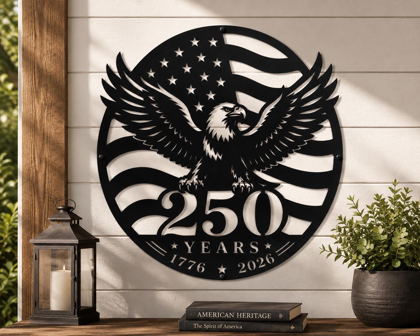 250 Years American Eagle SVG | America 250 Laser Cut File | Patriotic SVG for CNC Plasma, Cricut & Glowforge