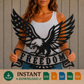 Freedom Eagle SVG | Patriotic Eagle Laser Cut File | American Eagle SVG for CNC Plasma, Cricut & Glowforge
