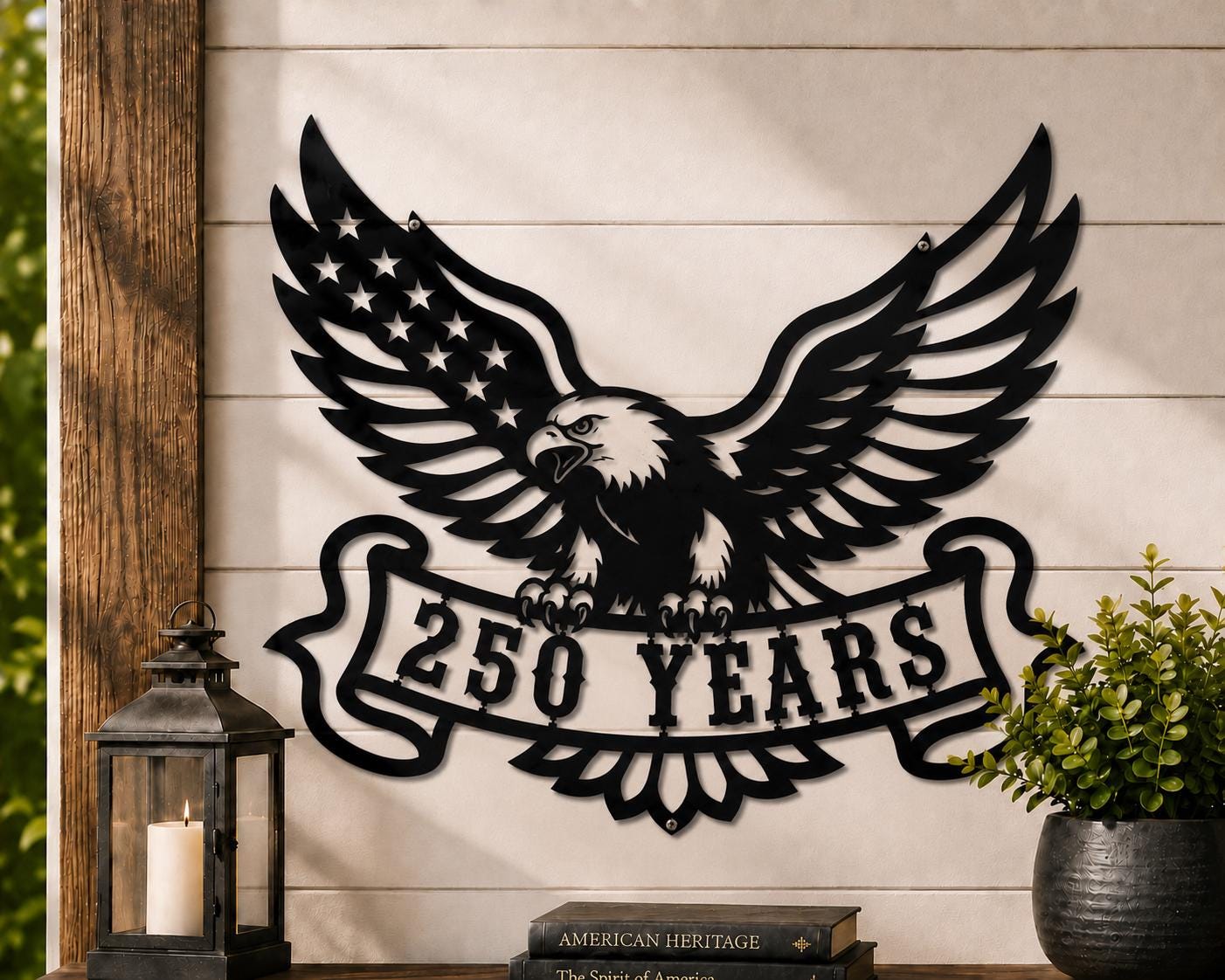250 Years American Eagle SVG | Patriotic Eagle Laser Cut File | CNC Plasma, Cricut & Glowforge
